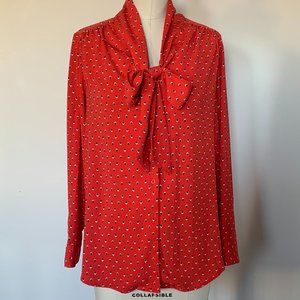 Red Rachel Zoe Printed Blouse